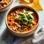 Queso Chicken Chili with Roasted Corn and Jalapeño Recipe