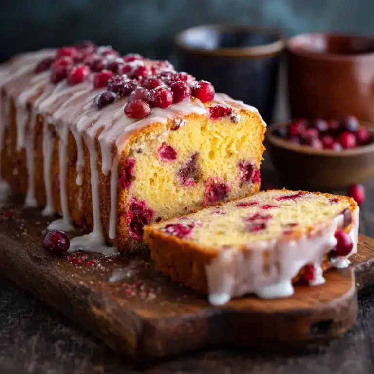 Cranberry Orange Loaf with Sweet Glaze Recipe