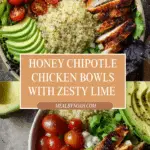 Honey Chipotle Chicken Bowls with Lime Quinoa Recipe