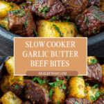 Slow Cooker Garlic Butter Beef Bites & Potatoes Recipe