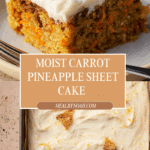 Super Moist Carrot Pineapple Sheet Cake Recipe