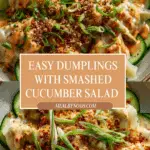 Dumpling And Smashed Cucumber Salad With Peanut Sauce Recipe