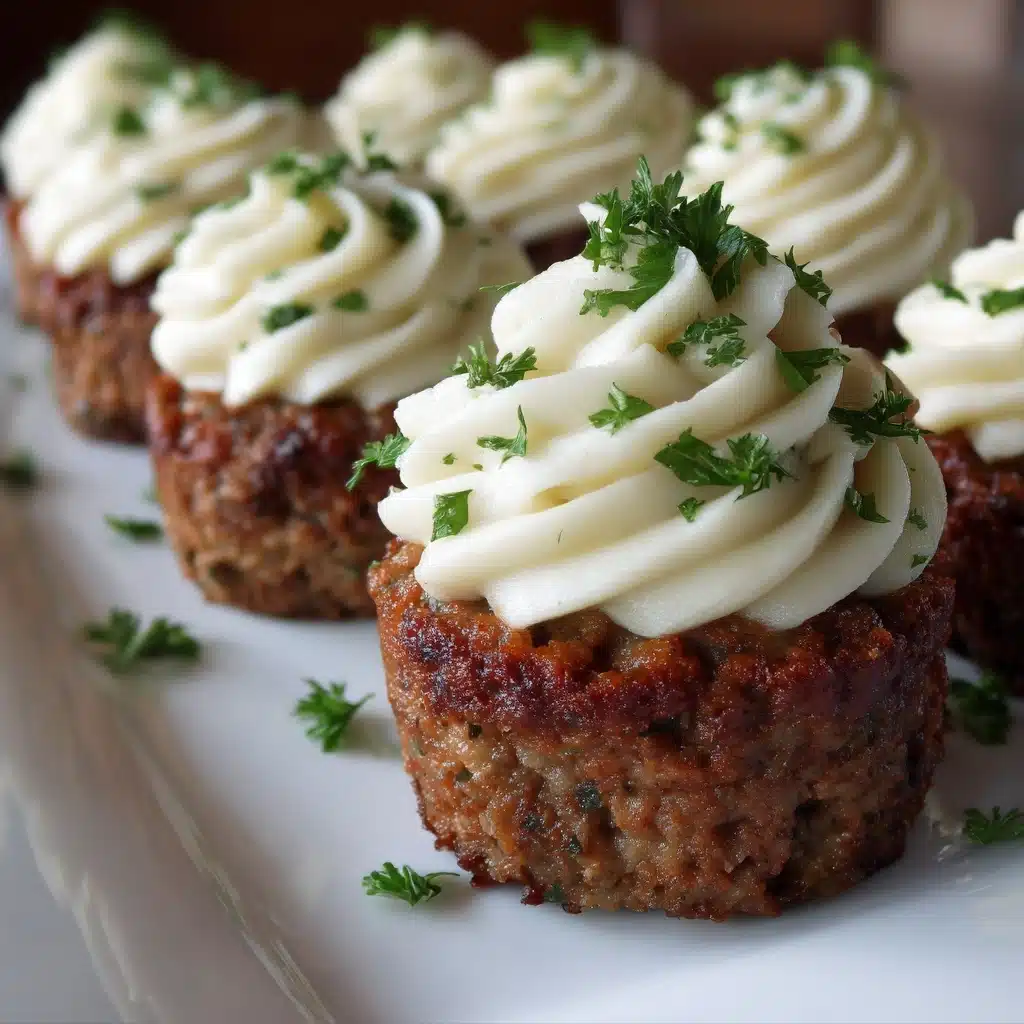 Mini Meatloaf Muffins with Mashed Potato Frosting Recipe