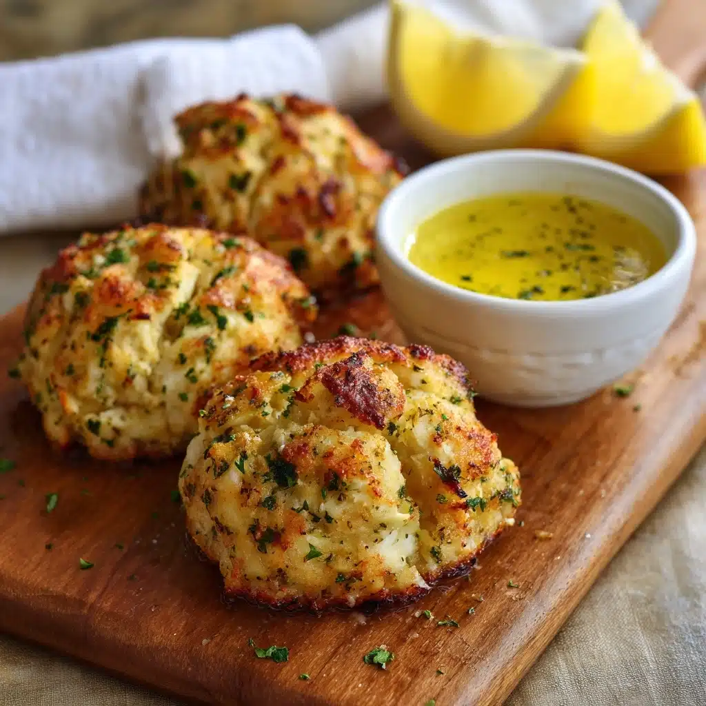 Crab Stuffed Cheddar Bay Biscuits with Lemon Butter Recipe