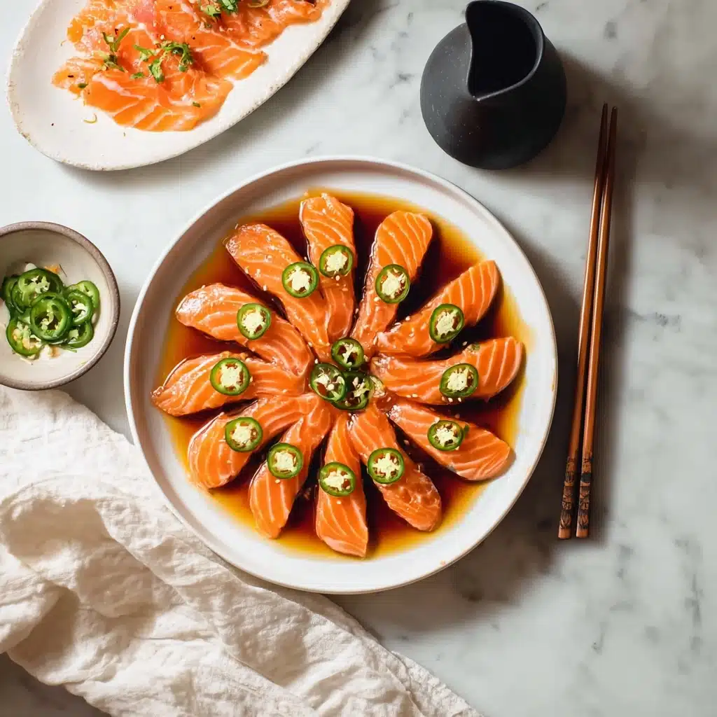 Spicy Salmon Sashimi with Ponzu Sauce Recipe
