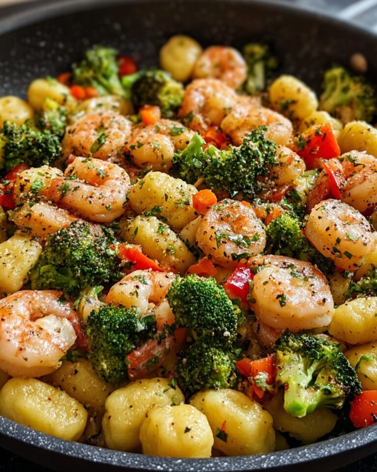 One-Pan Shrimp Gnocchi with Veggies – Easy Flavorful Dinner Recipe