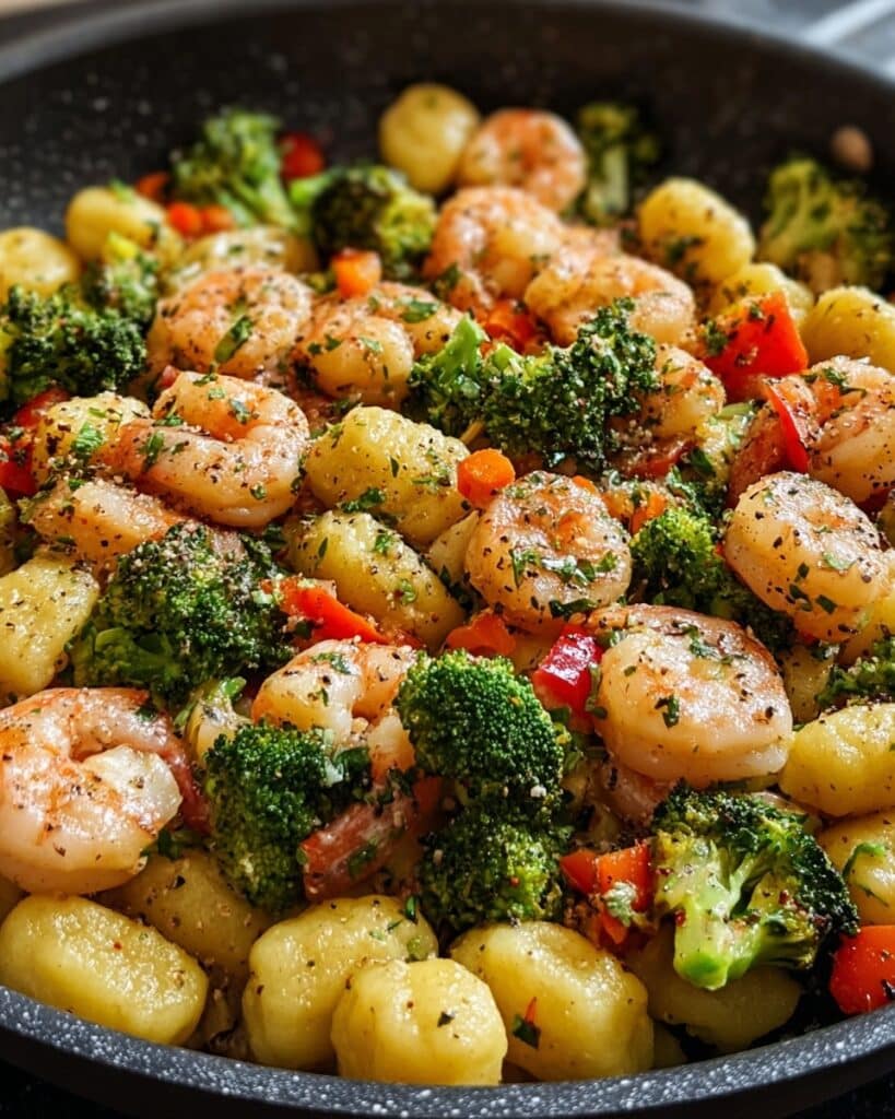 One-Pan Shrimp Gnocchi with Veggies – Easy Flavorful Dinner Recipe