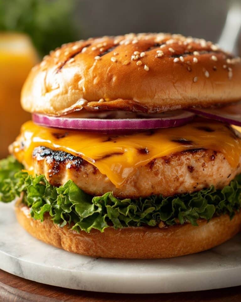Cheddar Ranch Chicken Burgers Recipe