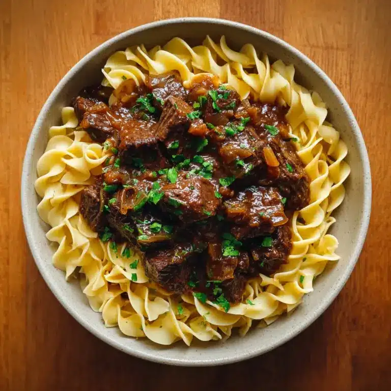 french onion beef and noodles Recipe
