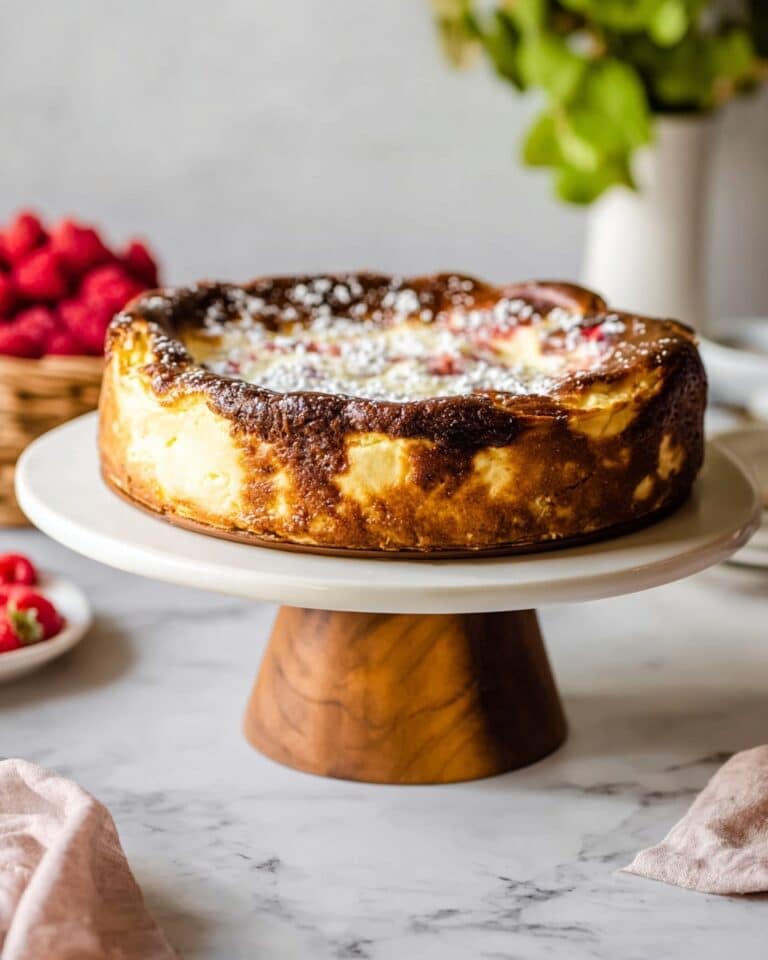 Raspberry Lemon Burnt Basque Cheesecake Recipe