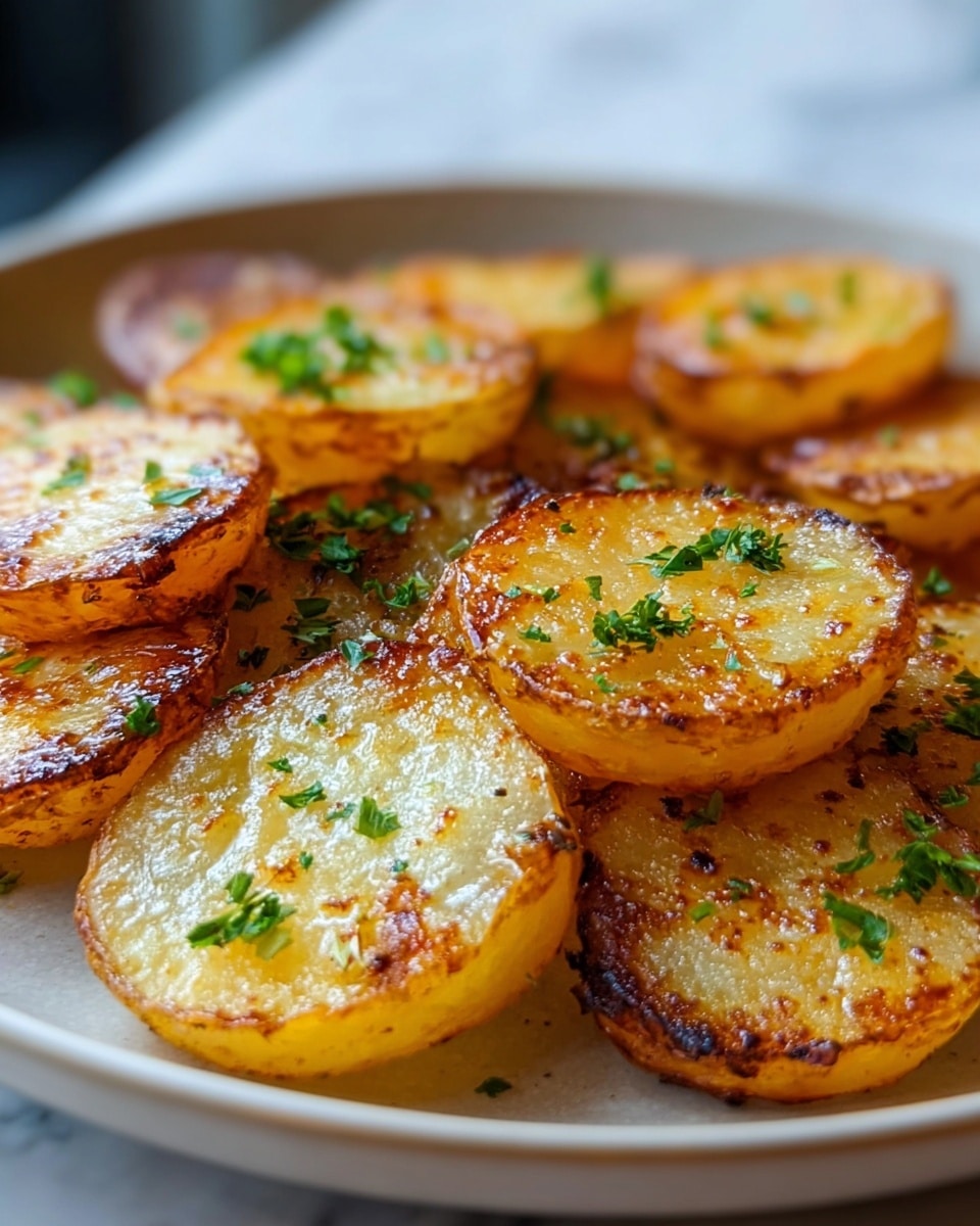 Crispy Roasted Baby Potato Rounds with Parmesan and Herbs Recipe