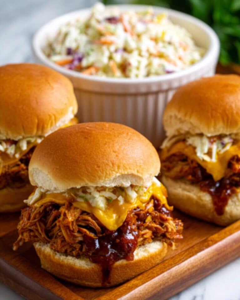 Peach BBQ Pulled Chicken Sliders Recipe