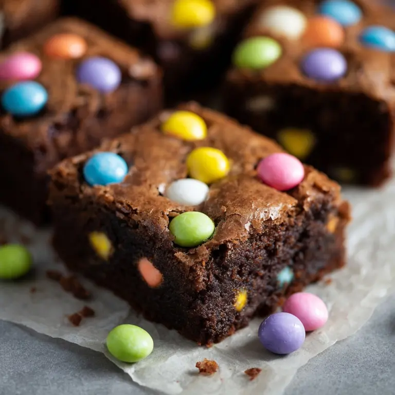 easter brownies with m&ms Recipe