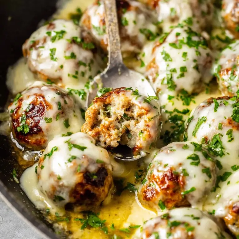 These French Onion Chicken Meatballs (Low Carb Recipe