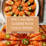 Spicy Salmon Sashimi with Ponzu Sauce Recipe