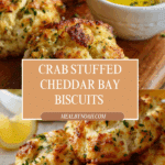 Crab Stuffed Cheddar Bay Biscuits with Lemon Butter Recipe