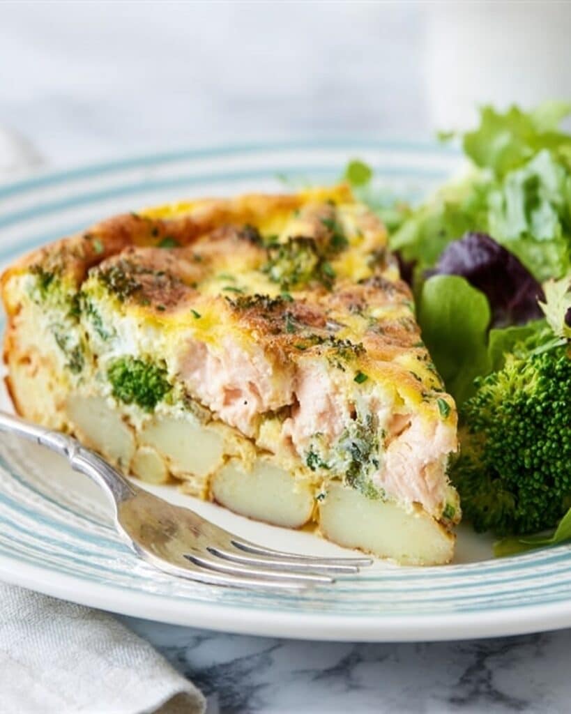 Minty Salmon & Broccoli Frittata Recipe