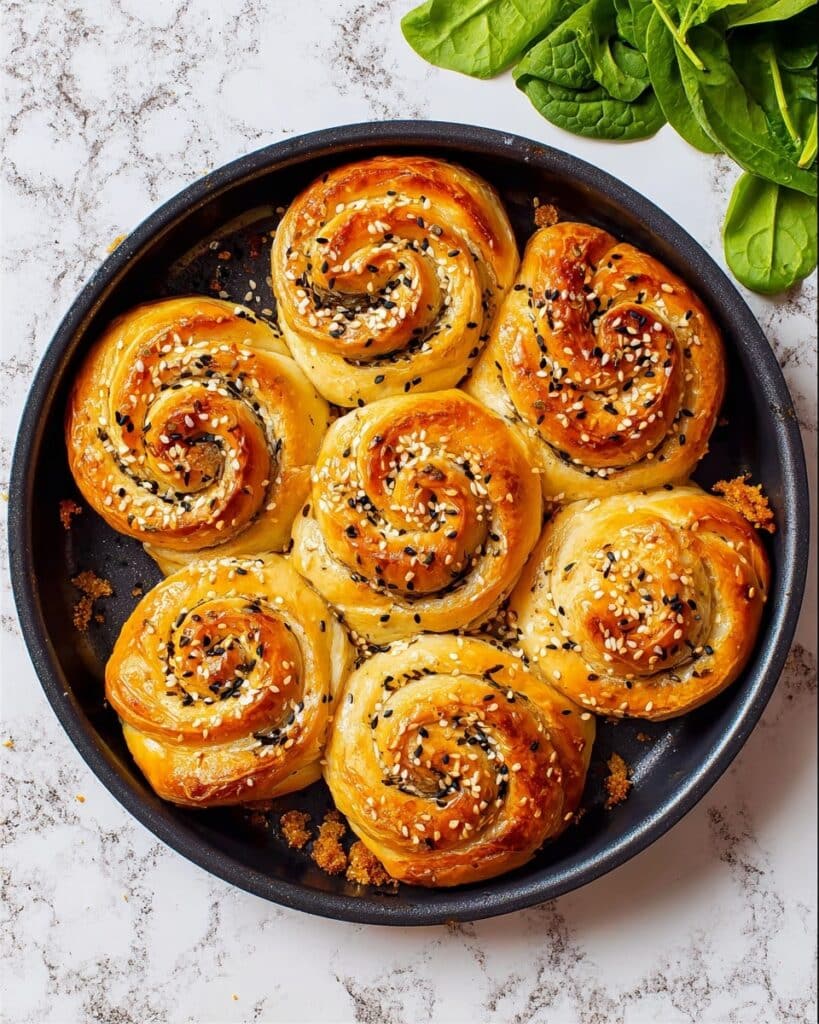 Spinach Filo Spiral Pie Recipe