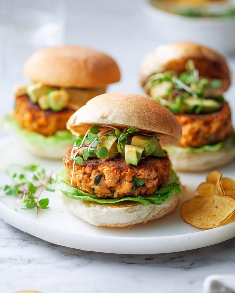 Spiced Sweet Potato Burgers with Avocado & Basil Salsa Recipe