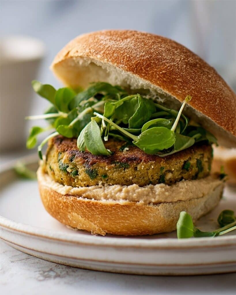 Falafel Burgers with Houmous and Watercress Recipe