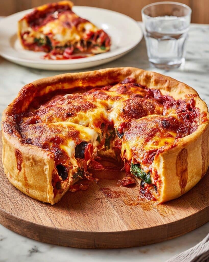 Pizza Pie with Mozzarella, Olives, and Basil Recipe