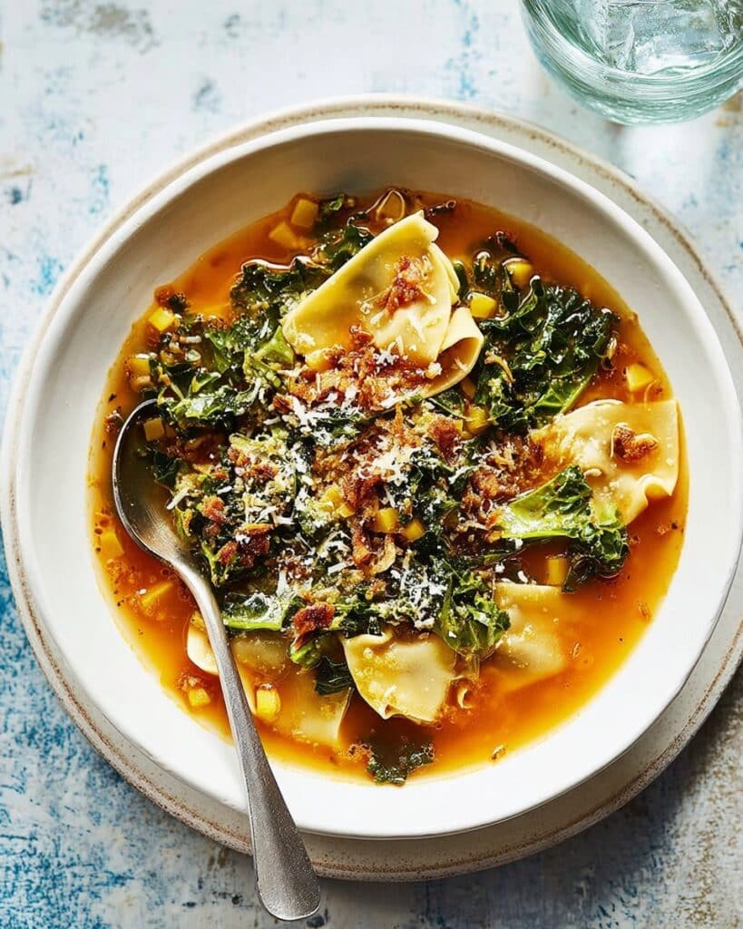 Red Pesto Minestrone Soup Recipe