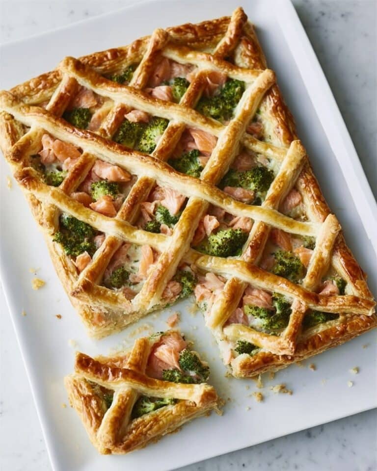 Salmon & Broccoli Lattice Tart Recipe