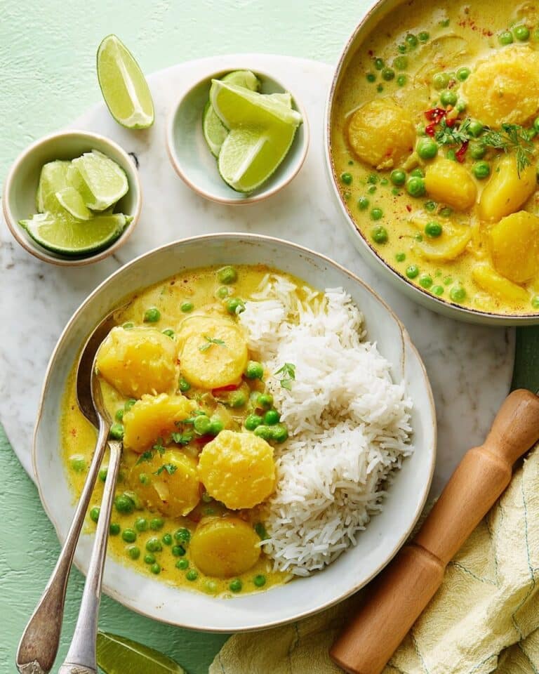 Golden New Potato & Pea Curry Recipe