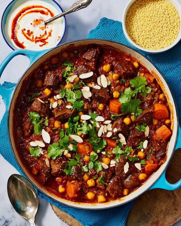 One-Pan Lamb Tagine with Chickpeas and Apricots Recipe