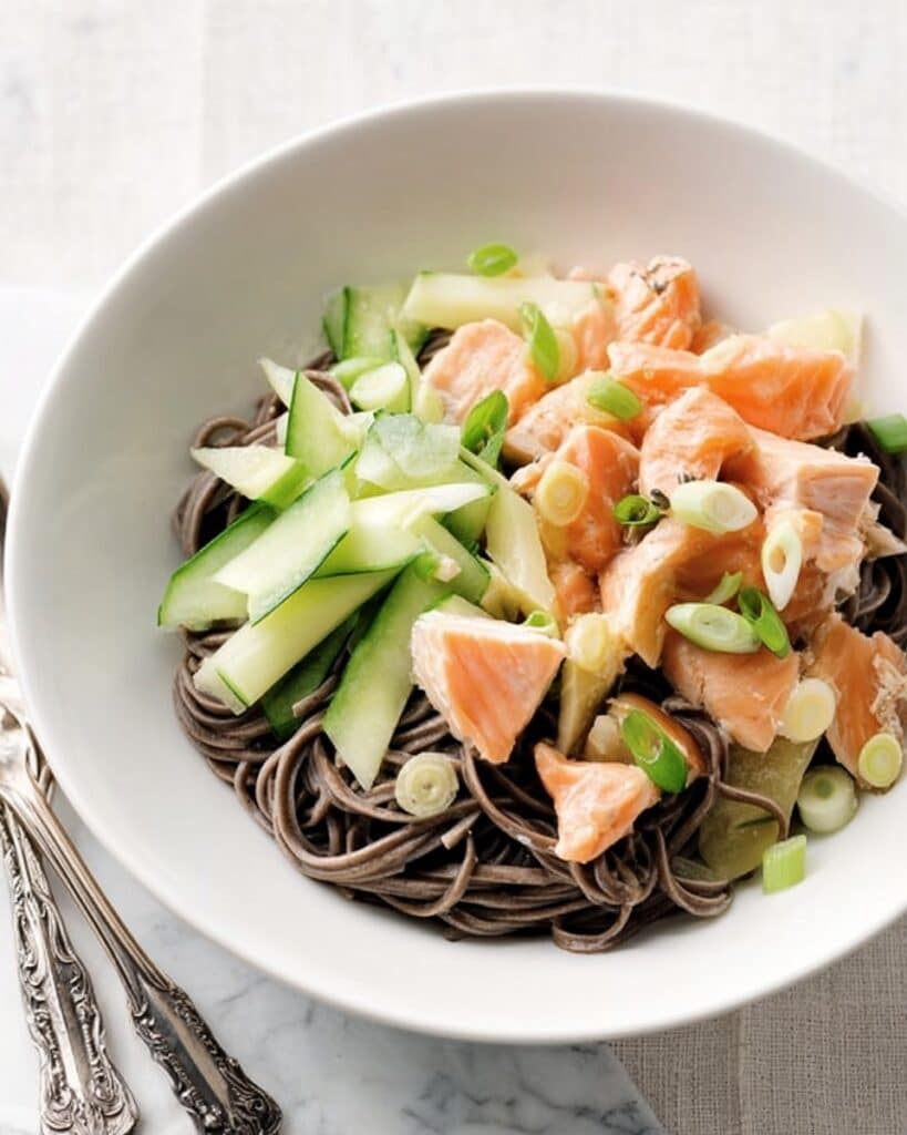 Smoked Trout & Cucumber Sesame Noodles Recipe