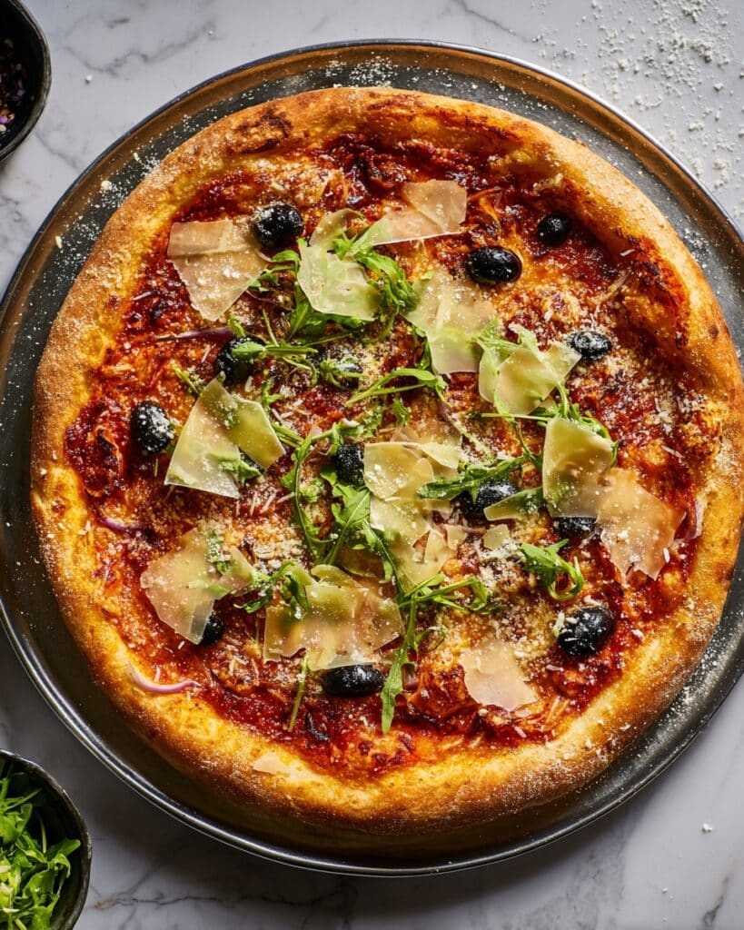 Lactose-Free Homemade Pizza with Capers and Rocket Recipe