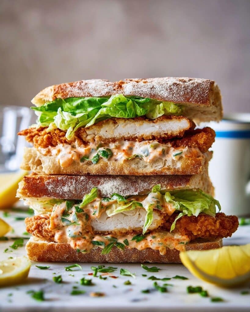 Crispy Chilli Chicken Kimchi Mayo Sandwich Recipe