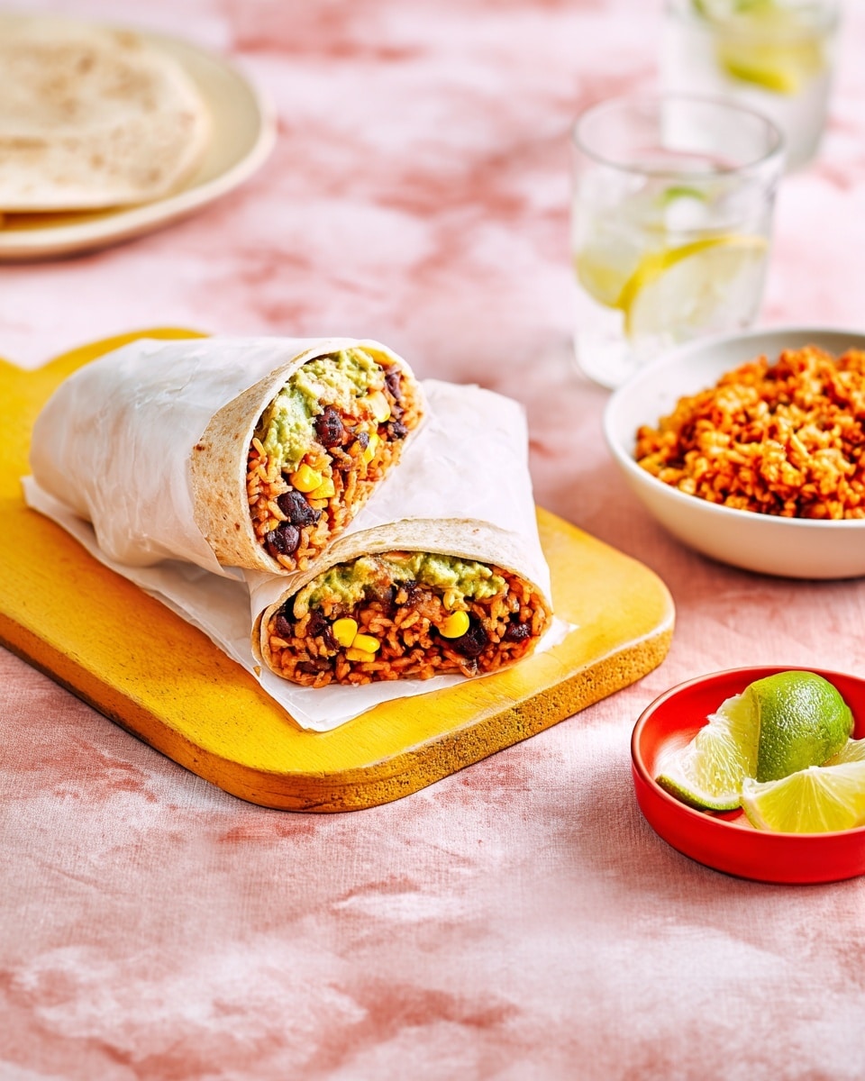 Spicy Rice Burritos with Avocado, Black Beans, and Homemade Wraps Recipe
