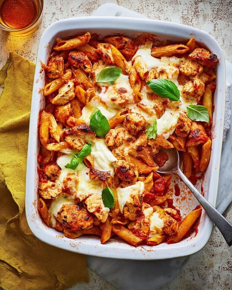 Healthy Chicken Pasta Bake with Vegetables and Ricotta Recipe