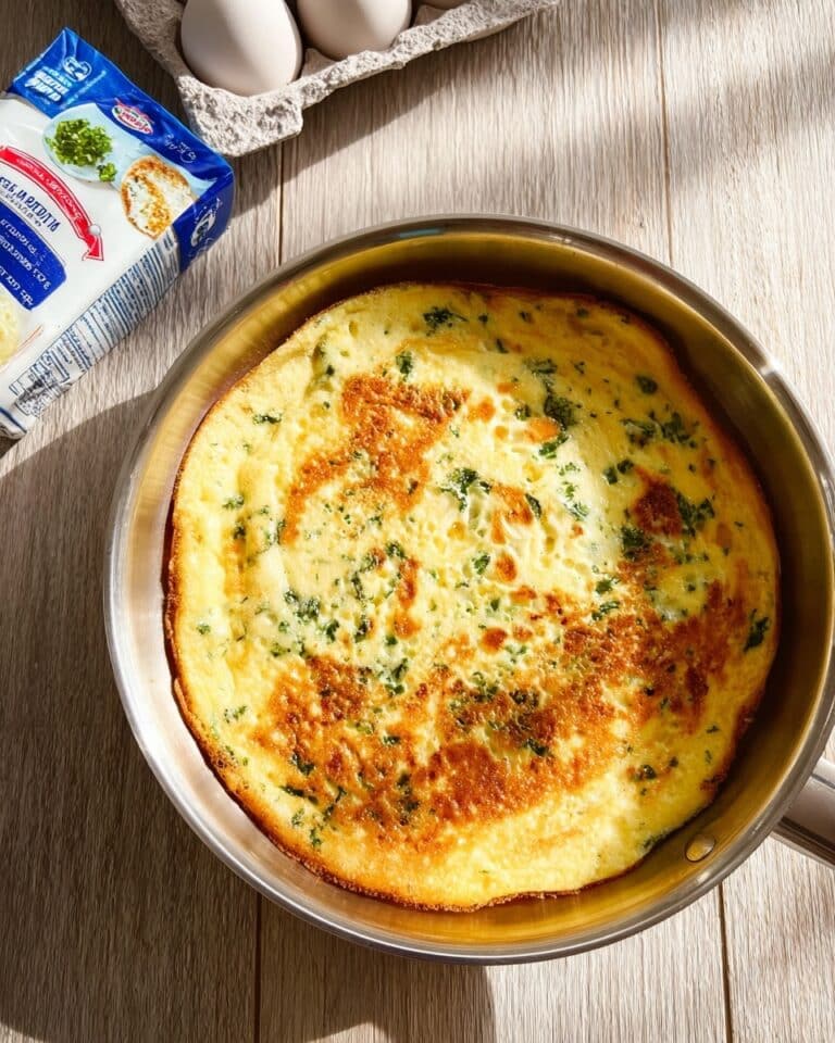Egg White Frittata with Ricotta, Broccoli, and Red Bell Pepper Recipe