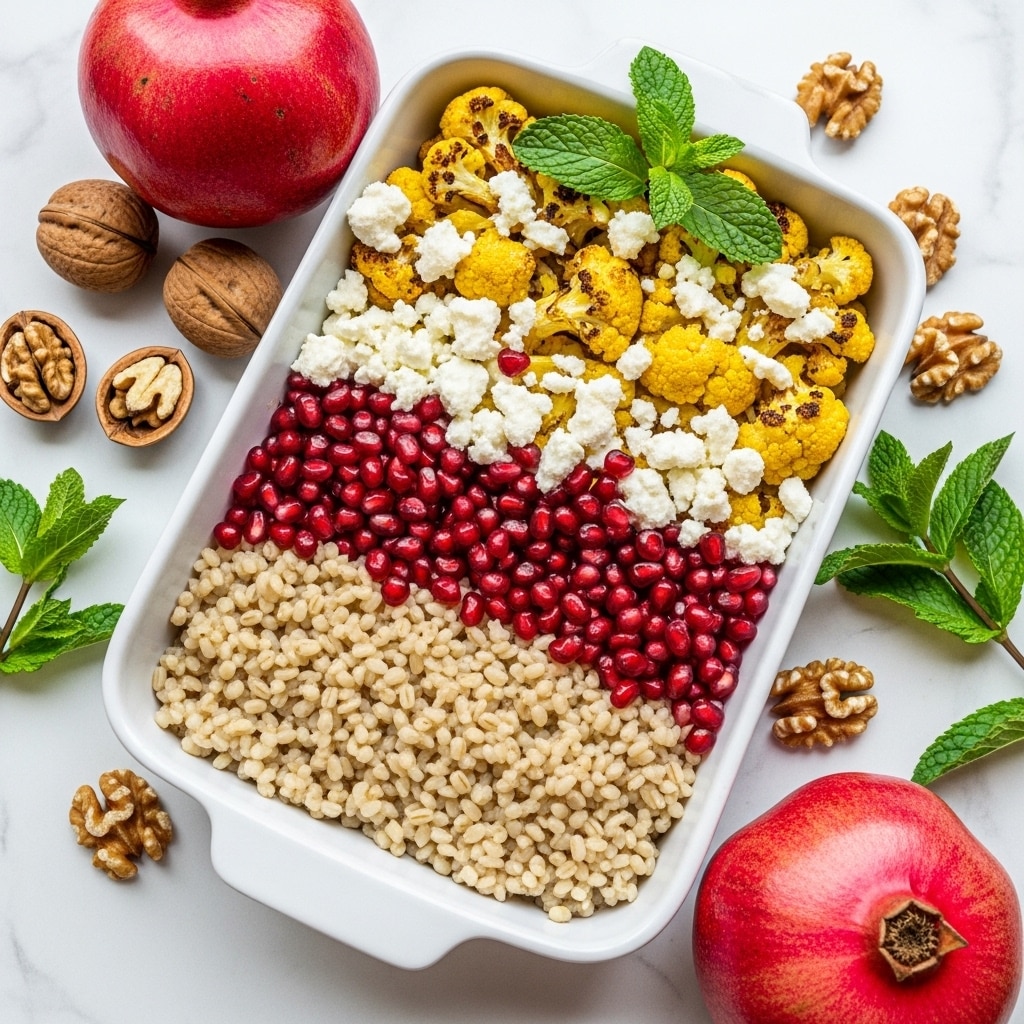 Turmeric Cauliflower Barley and Pomegranate Salad Recipe