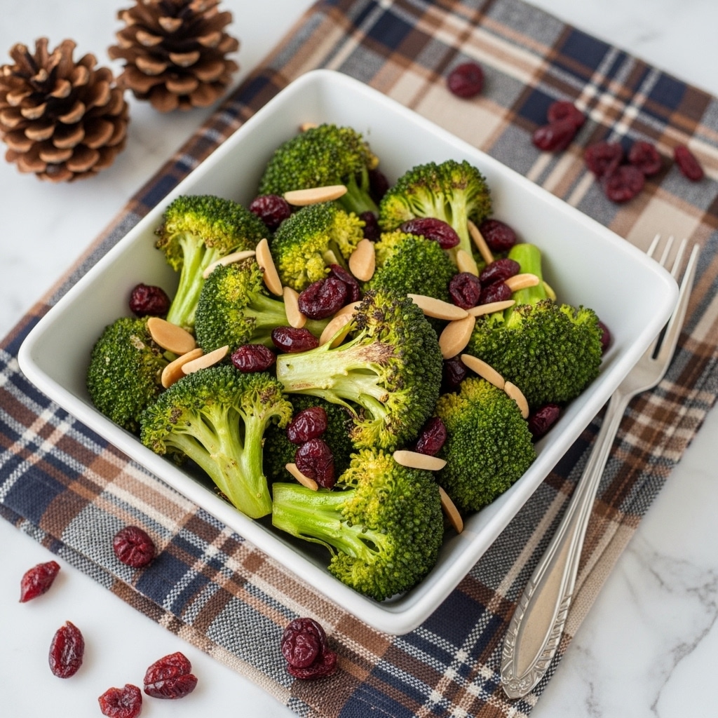 Cranberry Almond Roasted Broccoli Recipe