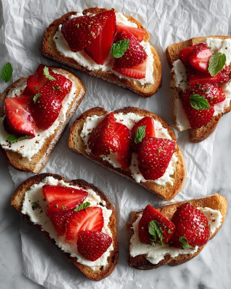 Easy Roasted Strawberry Goat Cheese Crostini Recipe