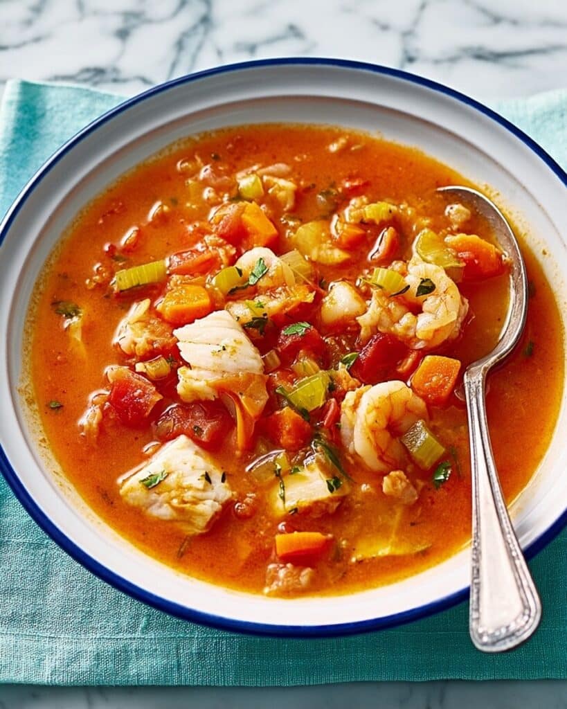 Simple Fish Stew with Pollock and Prawns Recipe