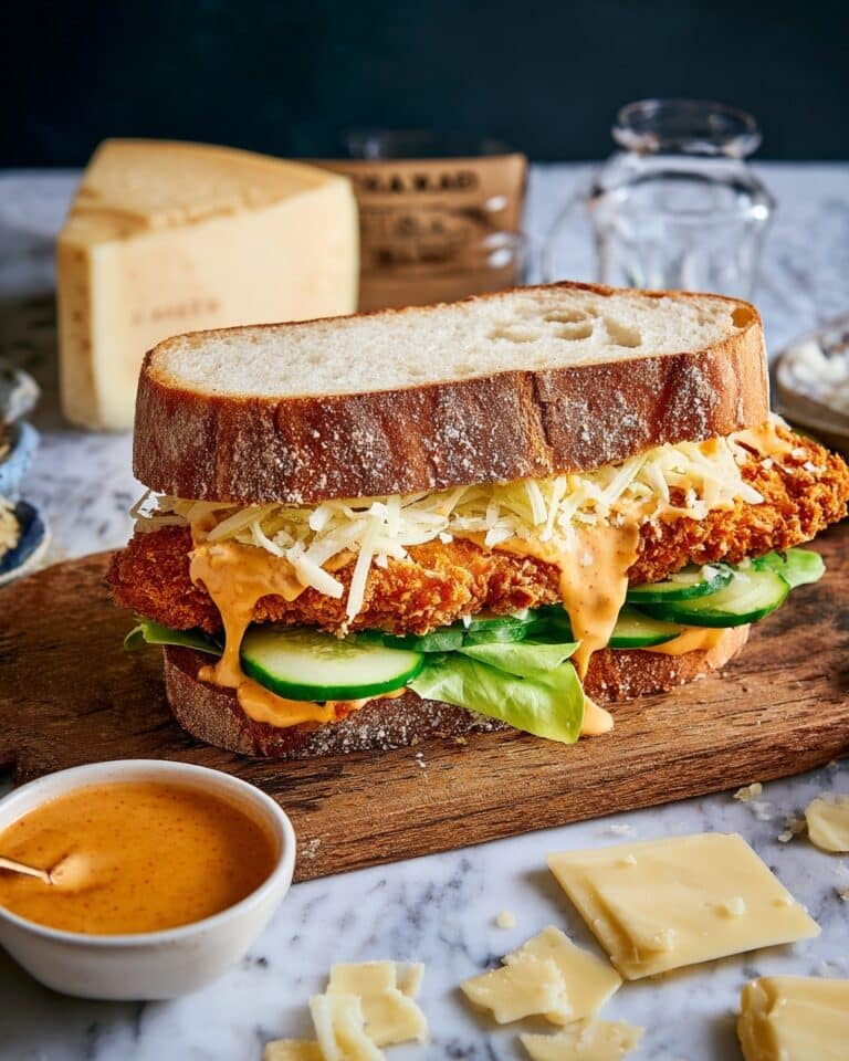 Parmesan-Crusted Chicken Schnitzel Sandwich with Spicy Mayo Recipe