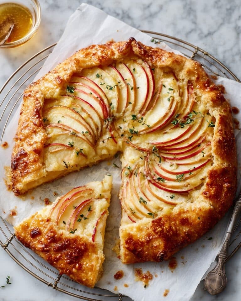 Apple Cheddar Galette with Thyme and Honey Recipe
