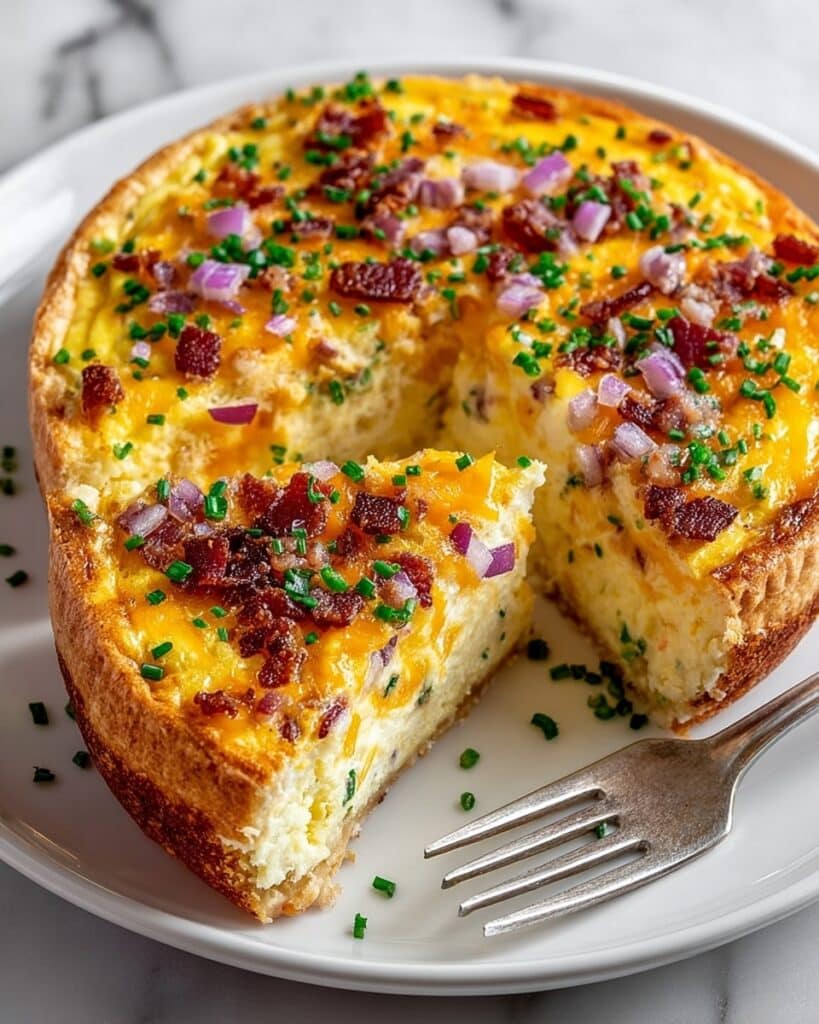 Quiche-Stuffed Bagel Breakfast Recipe