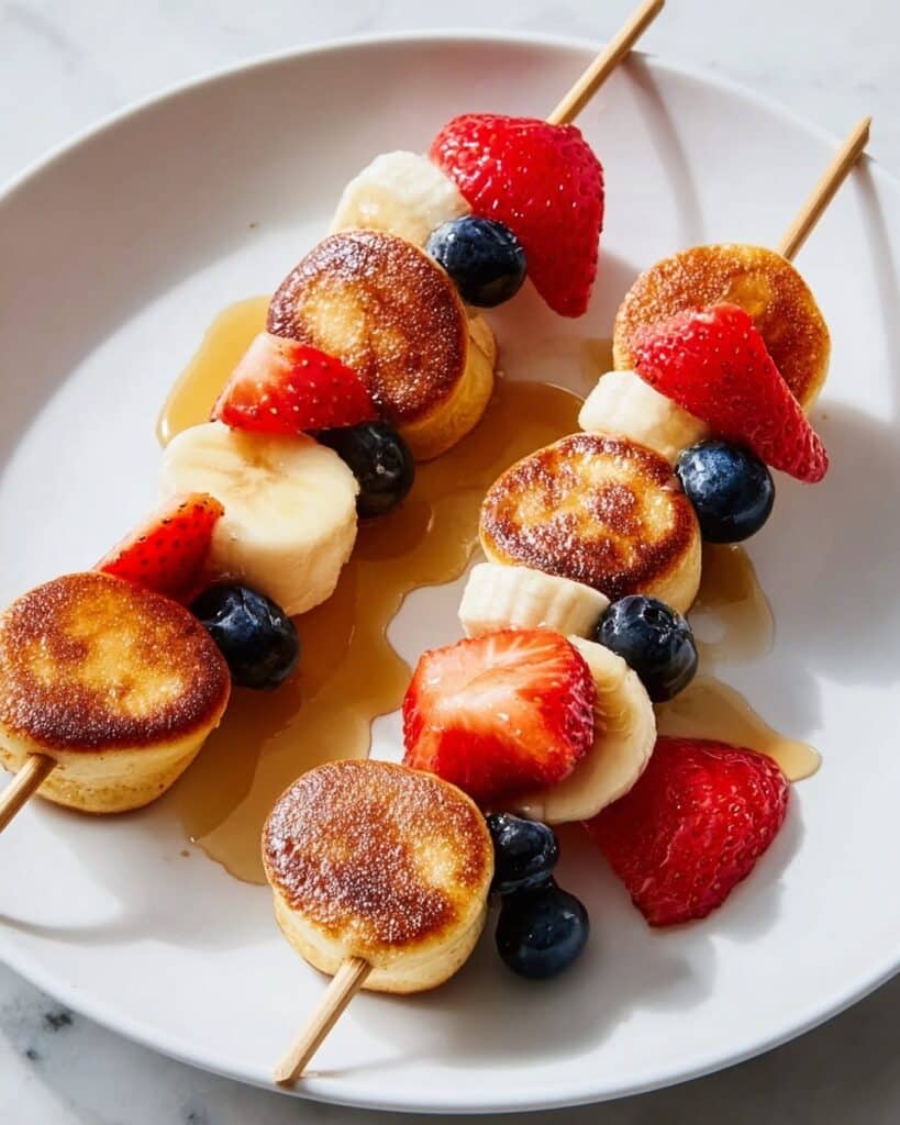 Maple Bourbon Pancake Muffin Skewers Recipe