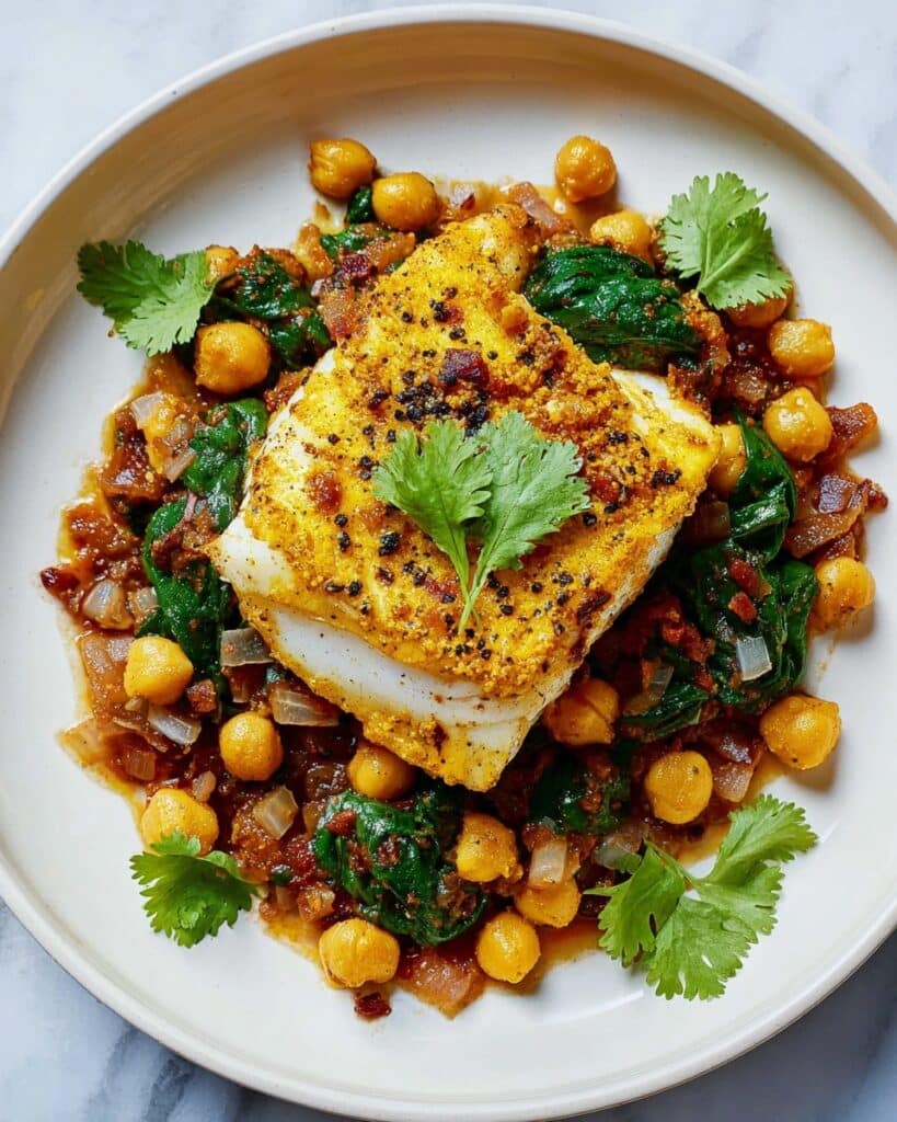 Turmeric Cod with Chickpea Traybake Recipe