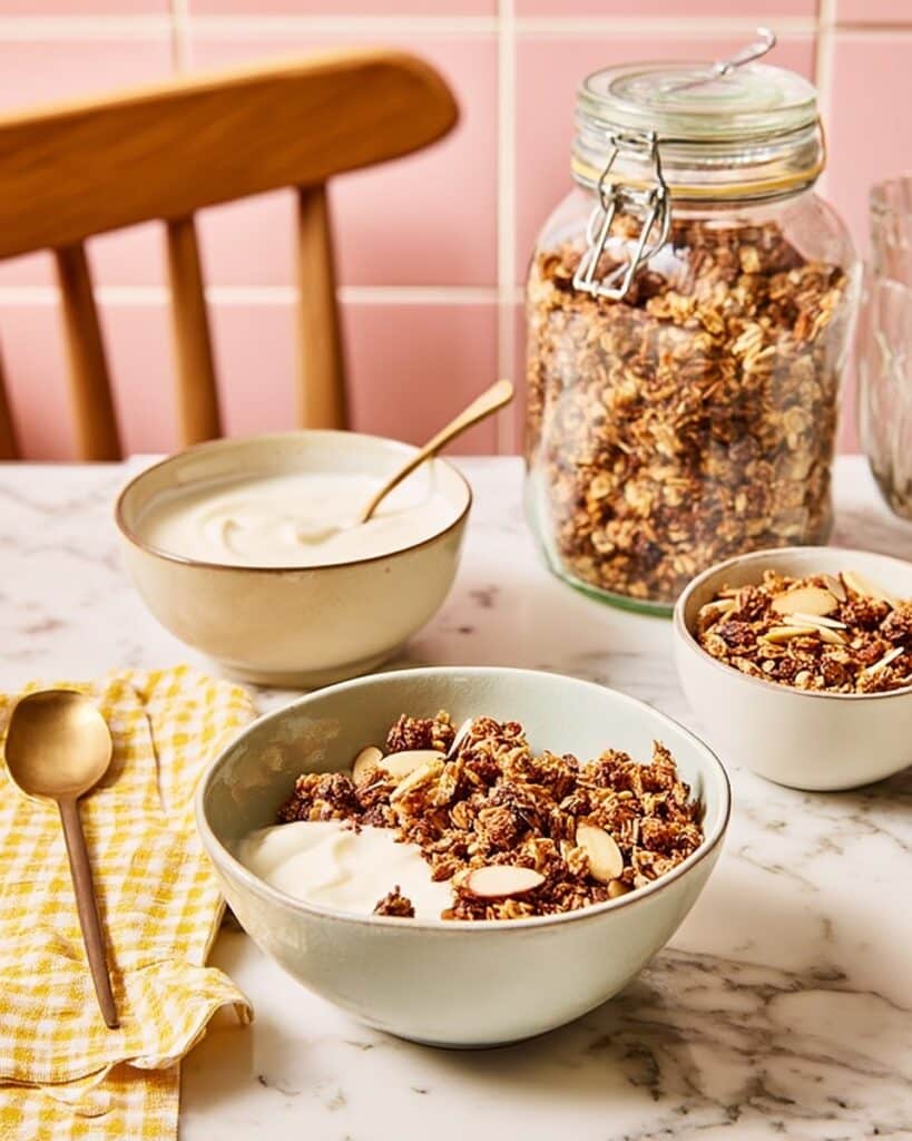 Healthy Homemade Prune and Orange Granola with Seeds and Nuts Recipe