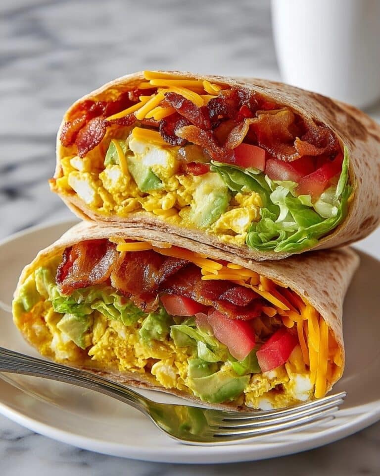 Avocado BLT Breakfast Wrap Recipe