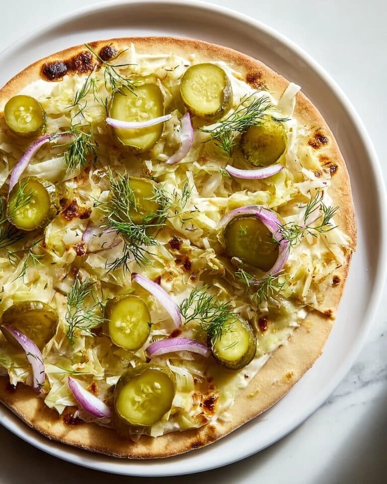 Pickle Pizza with Creamy Dill and Mozzarella Recipe