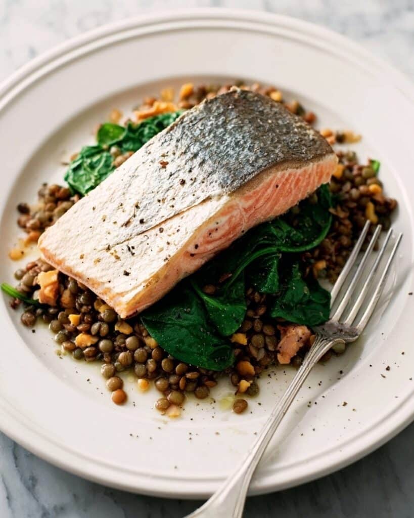 Spicy Salmon & Lentils Recipe