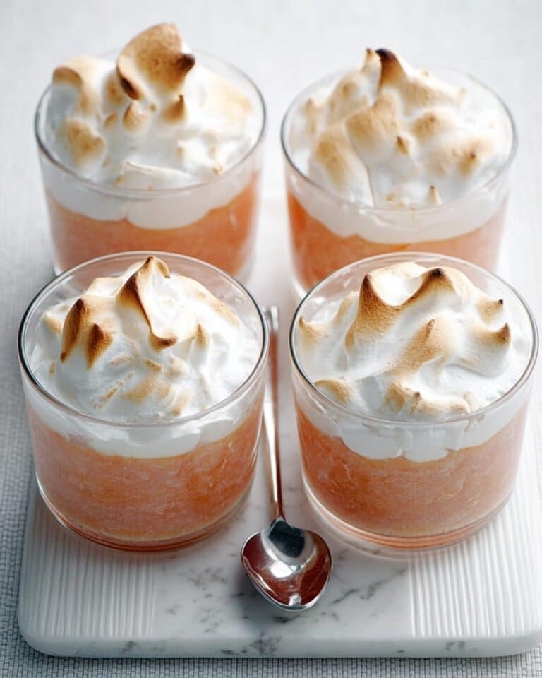 Rhubarb & Strawberry Meringue Pots Recipe
