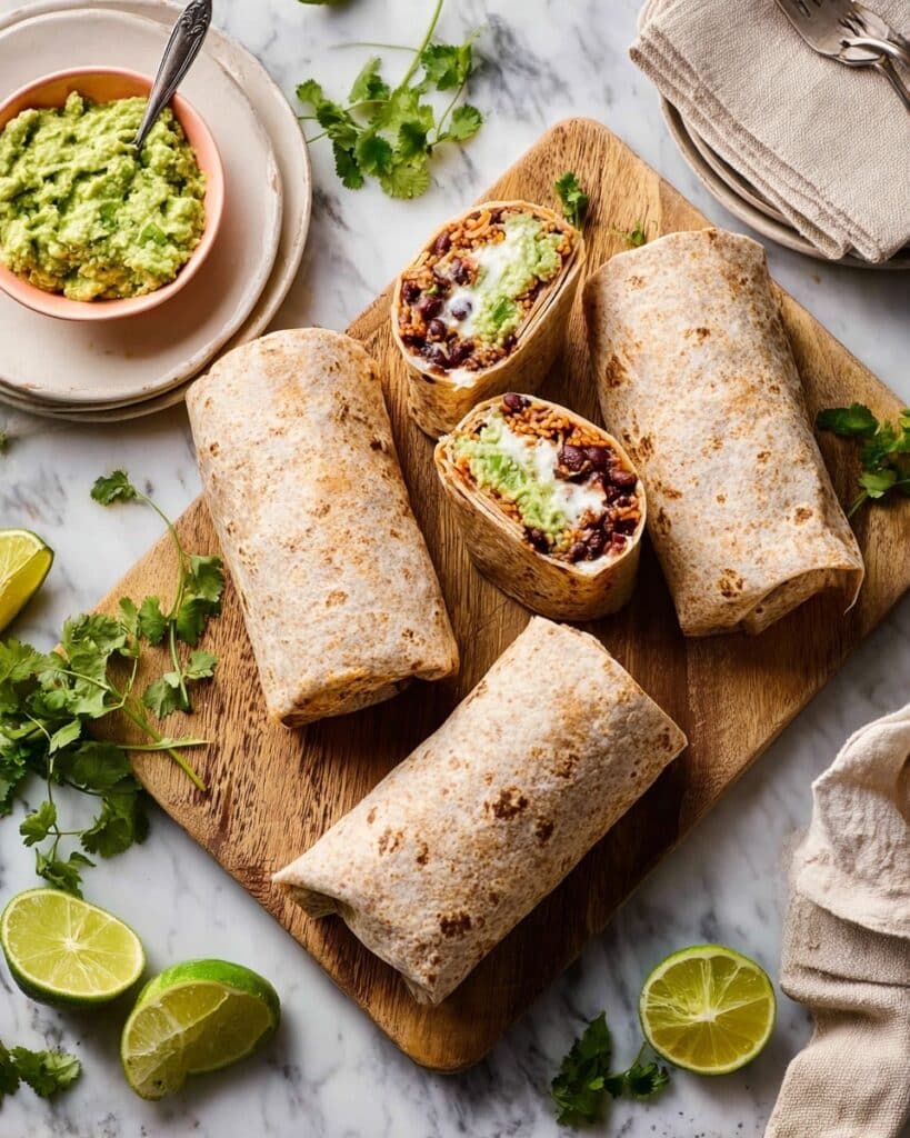 Healthier Beef Burritos with Chipotle and Guacamole Recipe